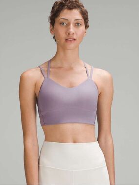 Lululemon Like a Cloud Ribbed Longline Bra Light Support B/C | Purple Ash | 10